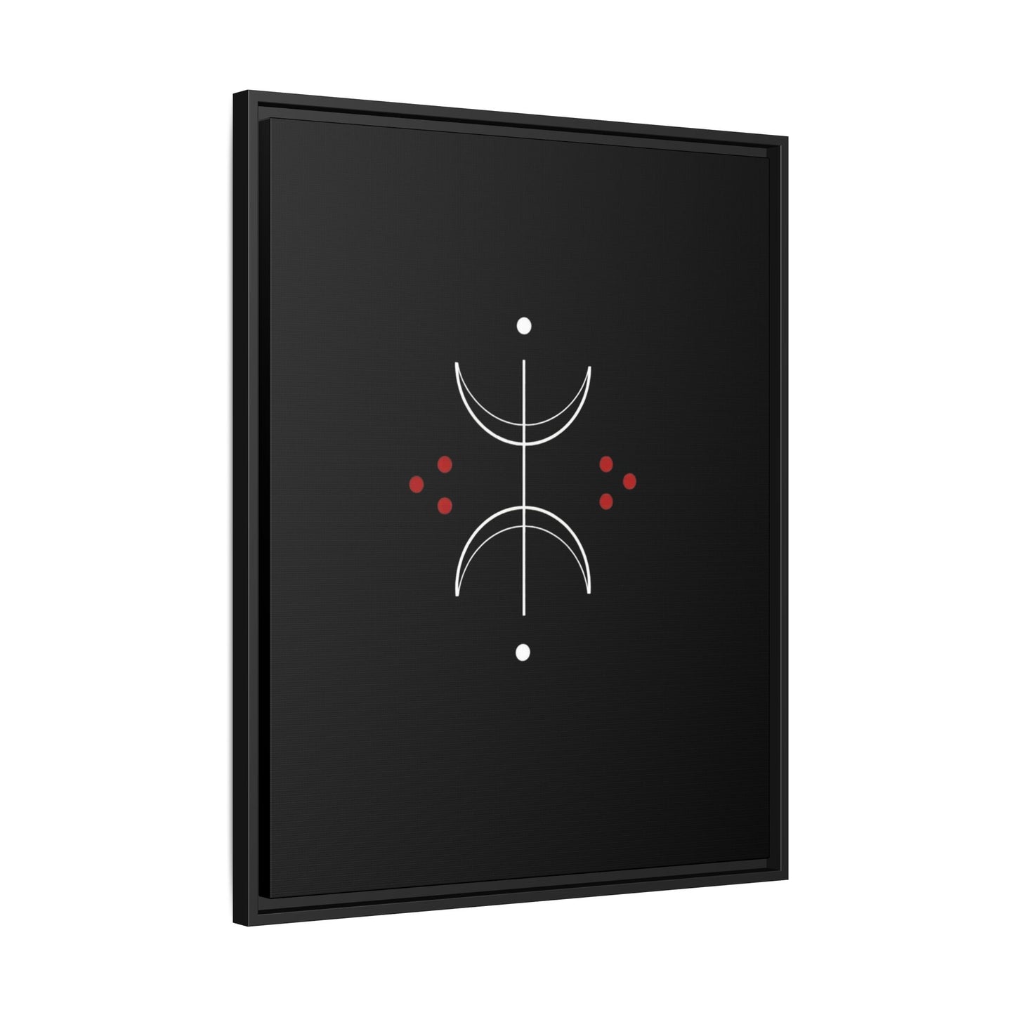 Minimalist Crescent Moon Wall Art — Matte Framed Canvas