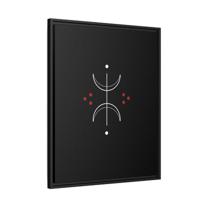 Minimalist Crescent Moon Wall Art — Matte Framed Canvas
