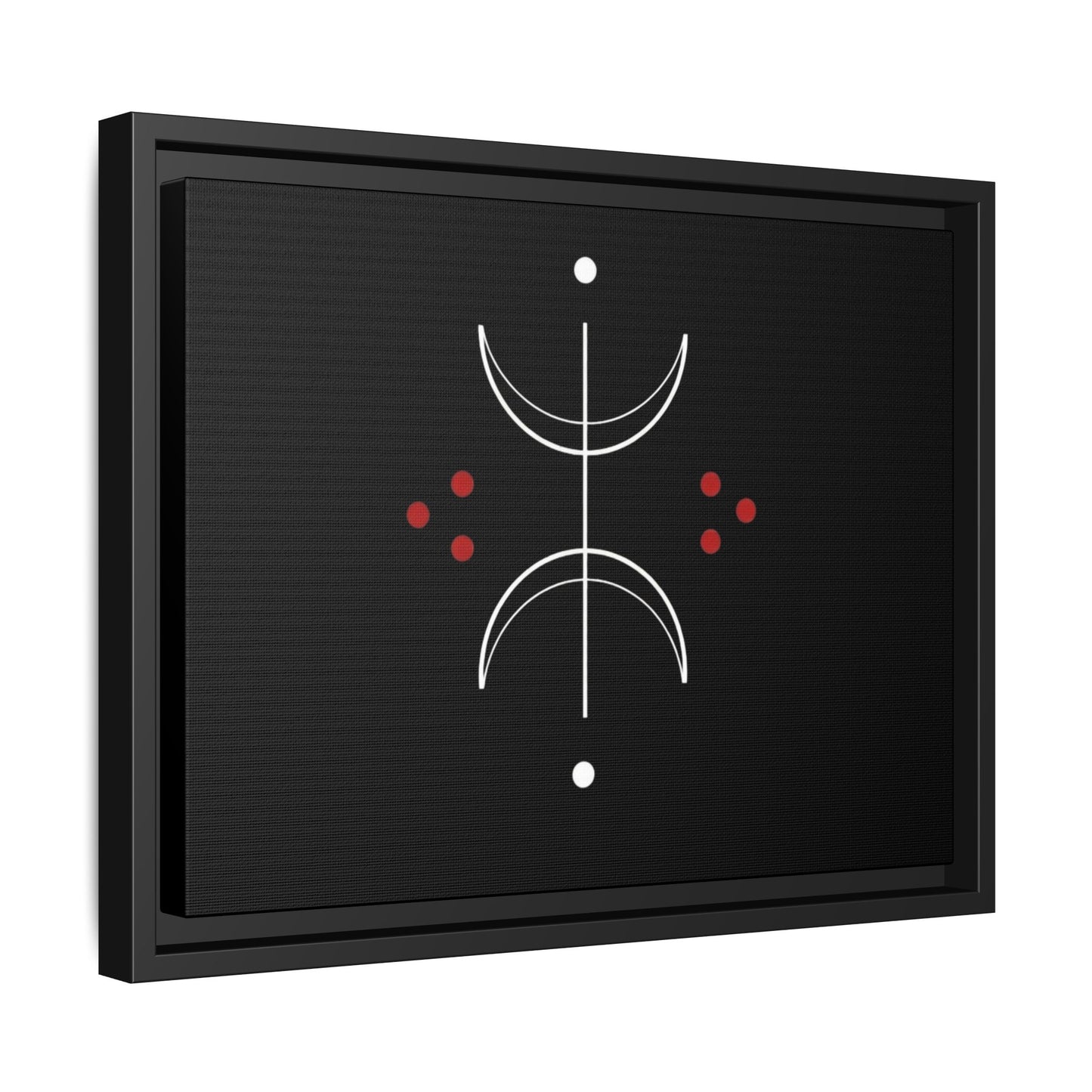 Minimalist Crescent Moon Wall Art — Matte Framed Canvas