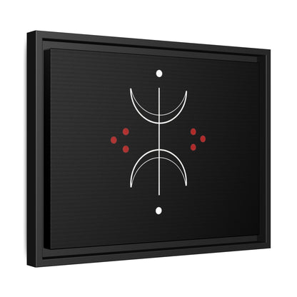 Minimalist Crescent Moon Wall Art — Matte Framed Canvas