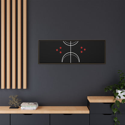 Minimalist Crescent Moon Wall Art — Matte Framed Canvas