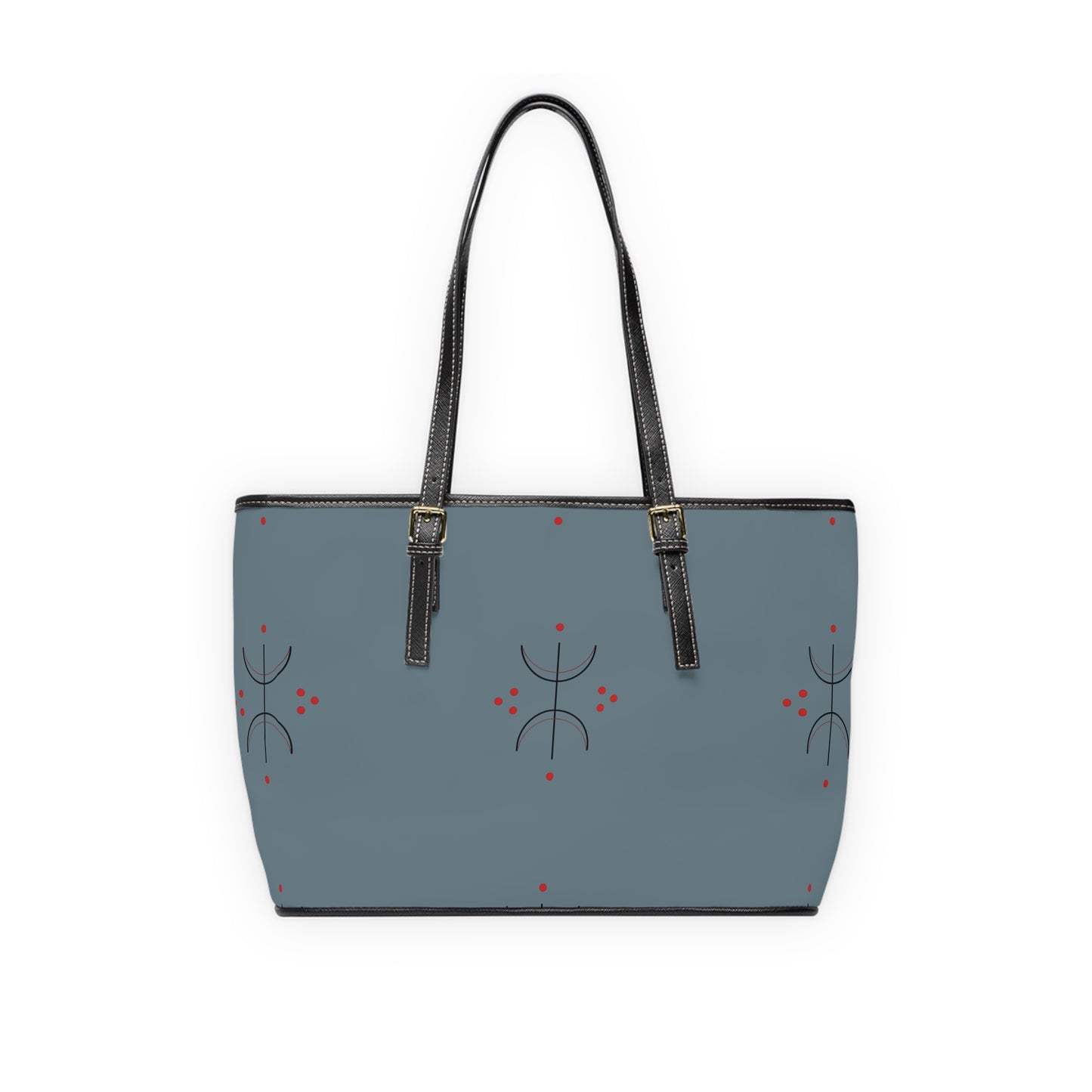 Sac bandoulière minimaliste géométrique en cuir PU — Cabas crème