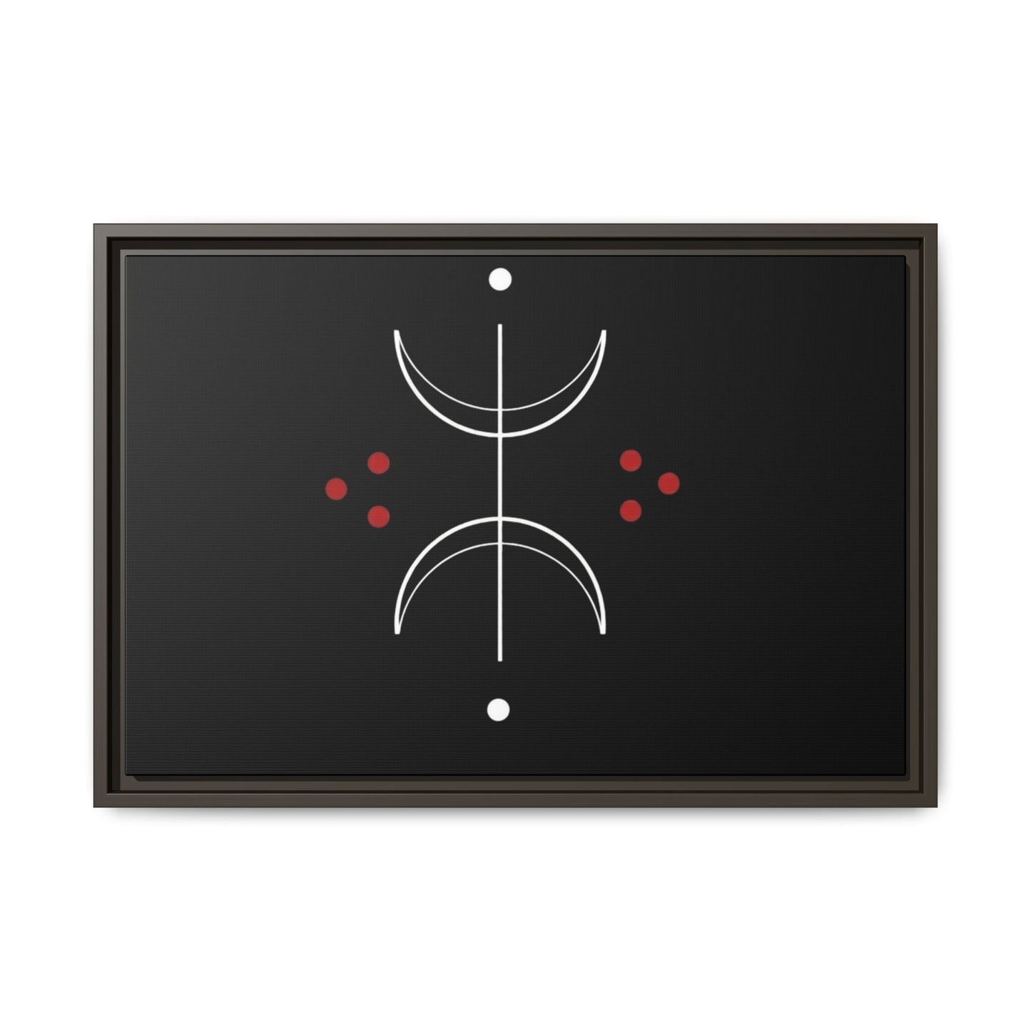 Minimalist Crescent Moon Wall Art — Matte Framed Canvas