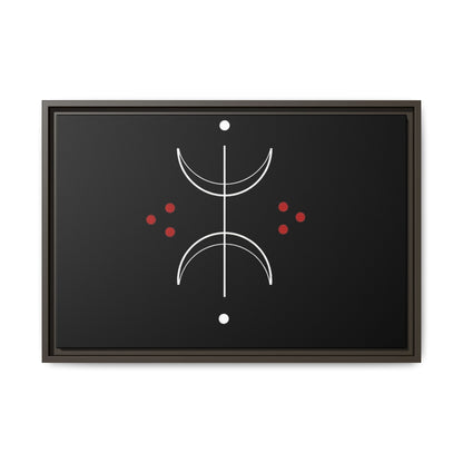 Minimalist Crescent Moon Wall Art — Matte Framed Canvas