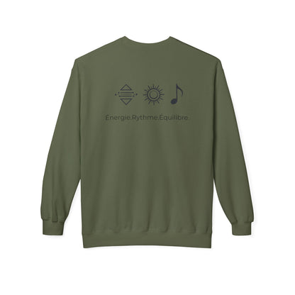Sweat-shirt col rond Sunrise Balance — « Énergie Rythme Équilibre »