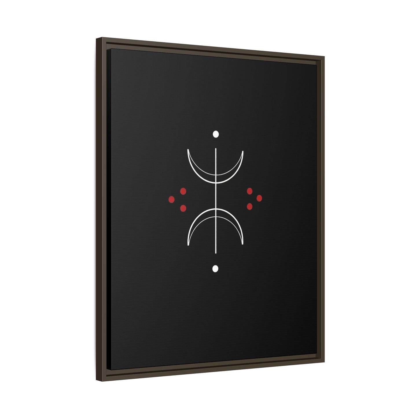 Minimalist Crescent Moon Wall Art — Matte Framed Canvas
