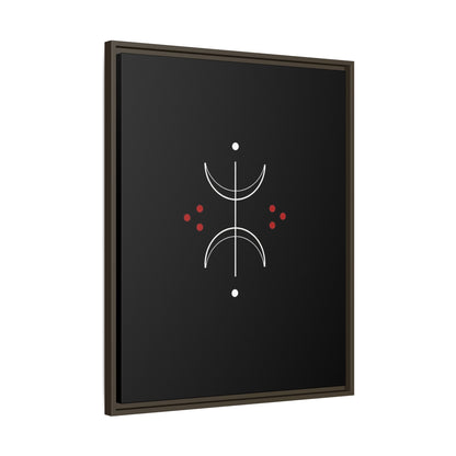 Minimalist Crescent Moon Wall Art — Matte Framed Canvas
