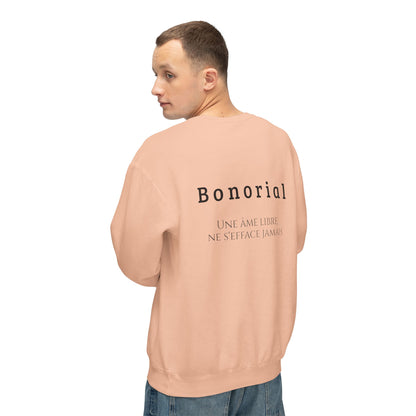 Sweat-shirt à col rond à motif floral abstrait Bonorial