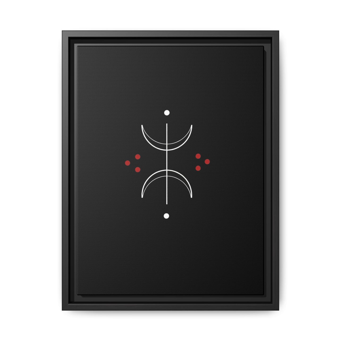 Minimalist Crescent Moon Wall Art — Matte Framed Canvas