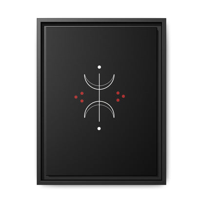 Minimalist Crescent Moon Wall Art — Matte Framed Canvas