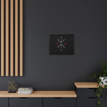 Minimalist Crescent Moon Wall Art — Matte Framed Canvas