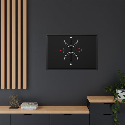 Minimalist Crescent Moon Wall Art — Matte Framed Canvas