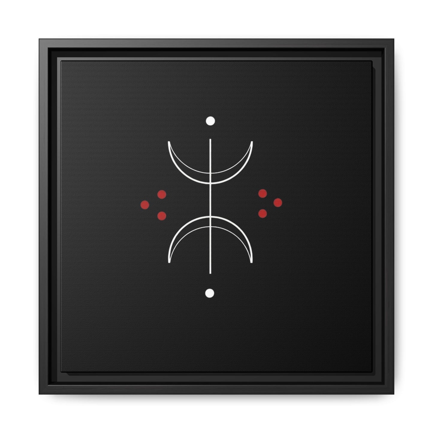 Minimalist Crescent Moon Wall Art — Matte Framed Canvas