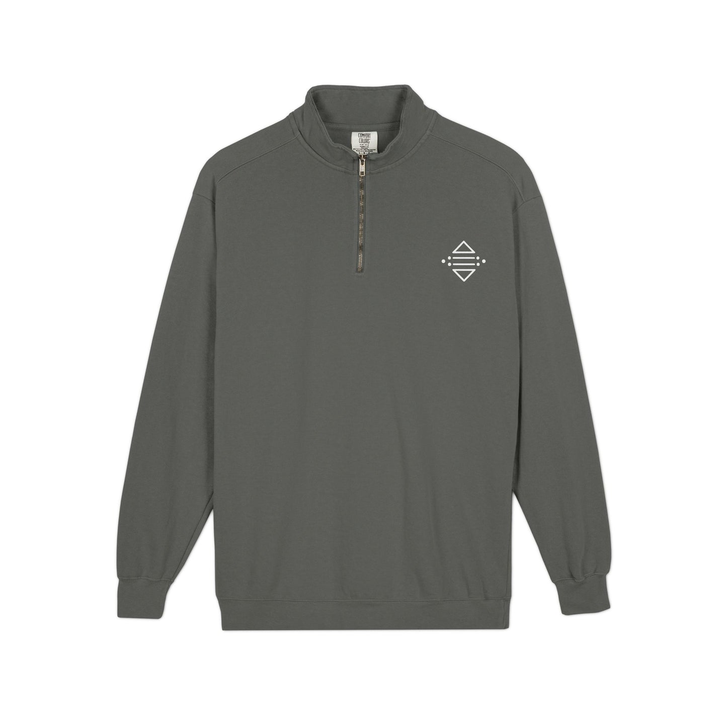 Minimal Geometric Logo Quarter-Zip Sweatshirt