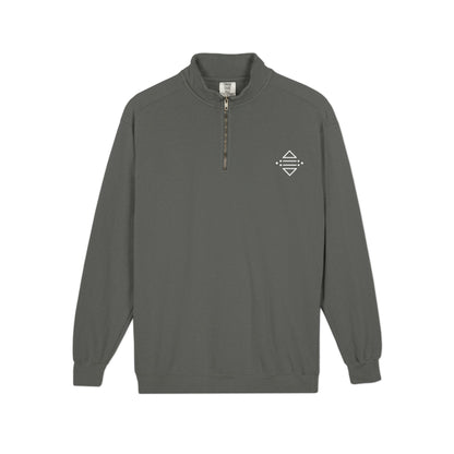 Minimal Geometric Logo Quarter-Zip Sweatshirt