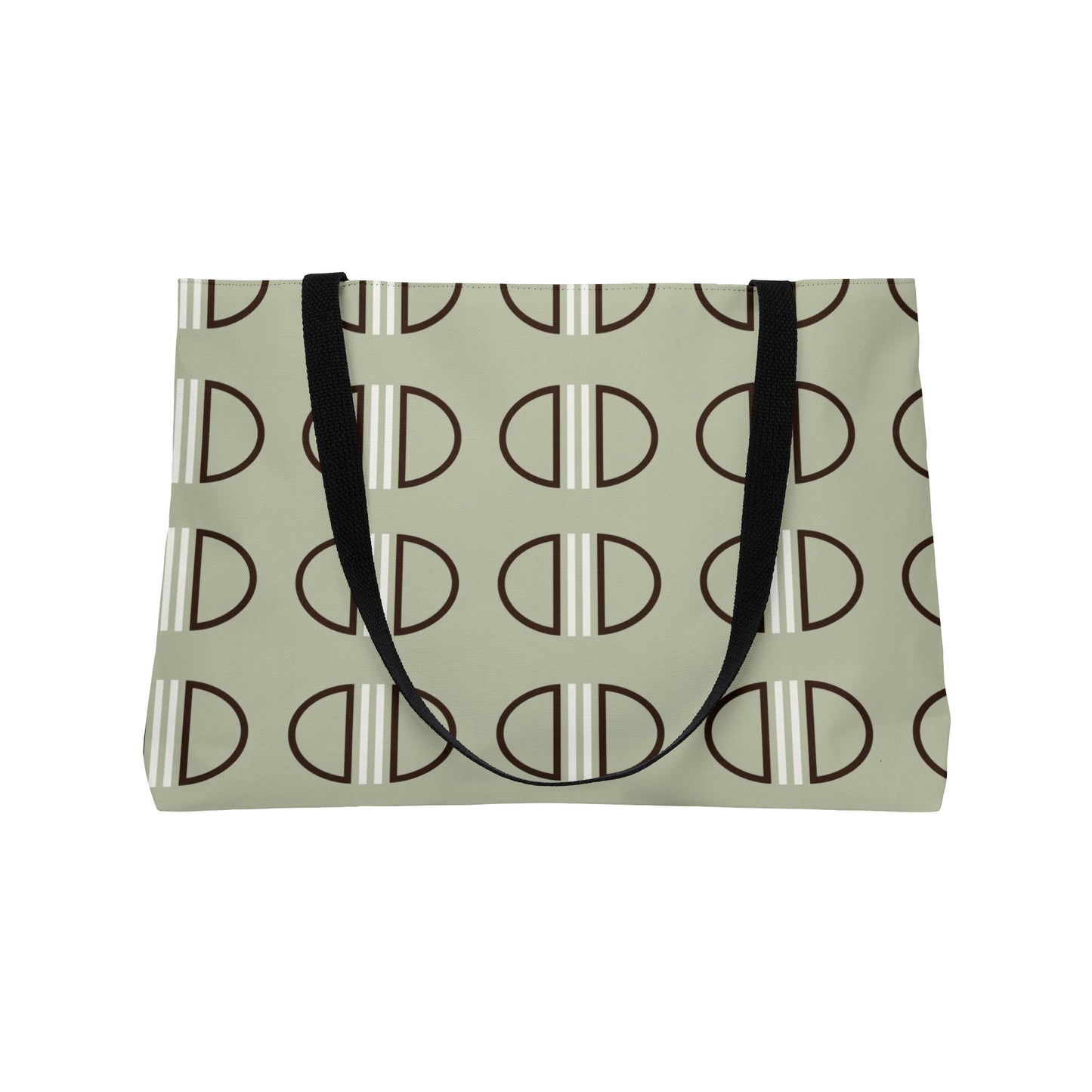 Mid-Century Geo Weekender Tote Bag — Retro Pattern Travel Bag