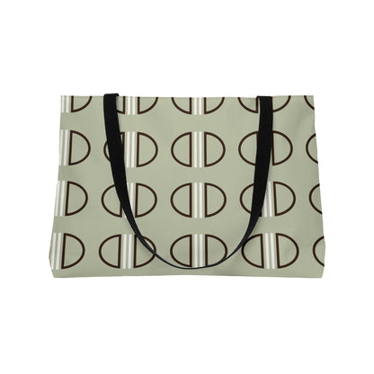 Mid-Century Geo Weekender Tote Bag — Retro Pattern Travel Bag