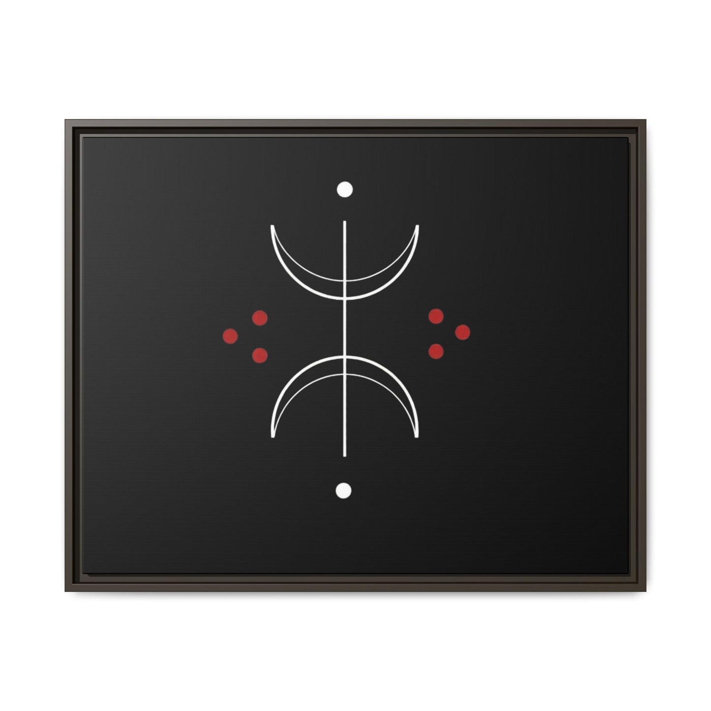 Minimalist Crescent Moon Wall Art — Matte Framed Canvas