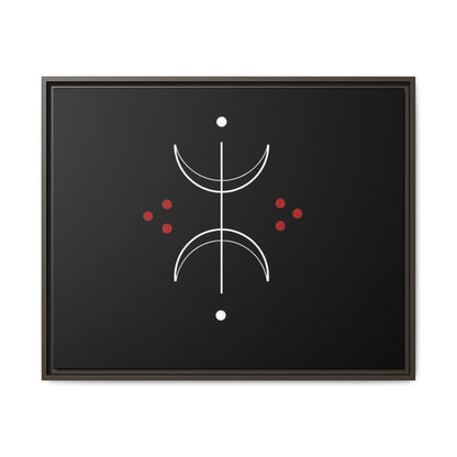 Minimalist Crescent Moon Wall Art — Matte Framed Canvas