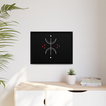 Minimalist Crescent Moon Wall Art — Matte Framed Canvas