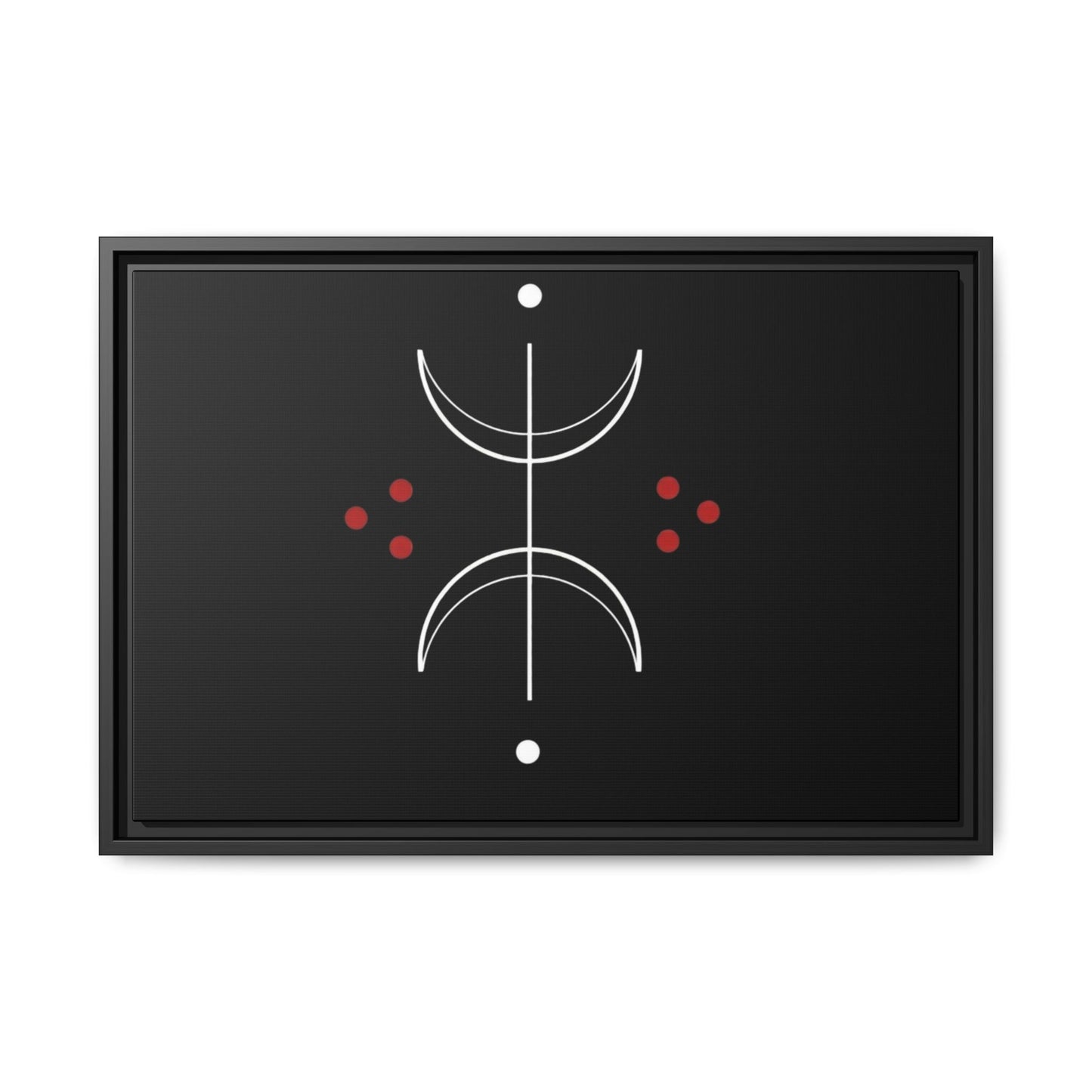 Minimalist Crescent Moon Wall Art — Matte Framed Canvas