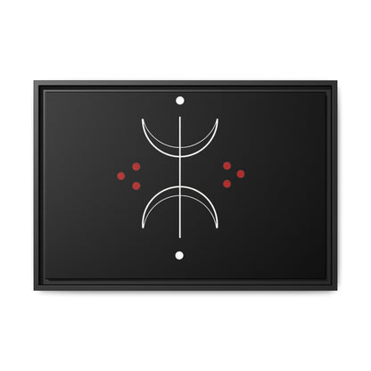Minimalist Crescent Moon Wall Art — Matte Framed Canvas