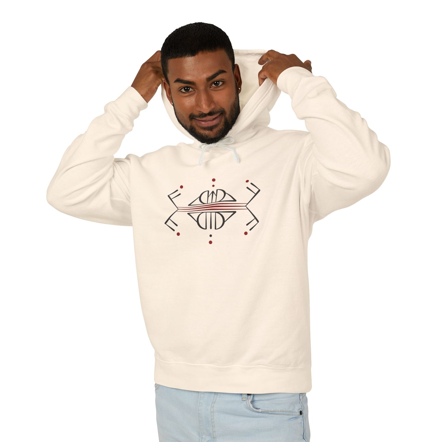 Bonorial Minimalist Logo Hoodie — Lightweight Cream Hooded Sweatshirt