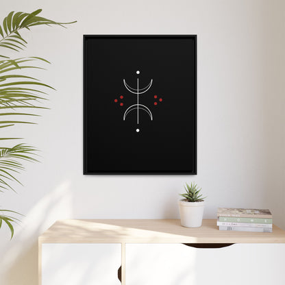Minimalist Crescent Moon Wall Art — Matte Framed Canvas