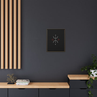 Minimalist Crescent Moon Wall Art — Matte Framed Canvas