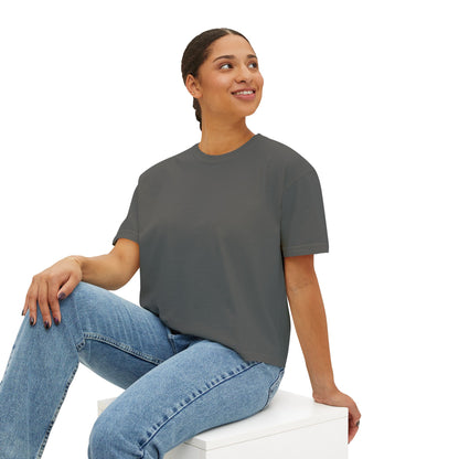Bonorial Boho t-shirt graphique coupe boxy — haut court décontracté pour femme