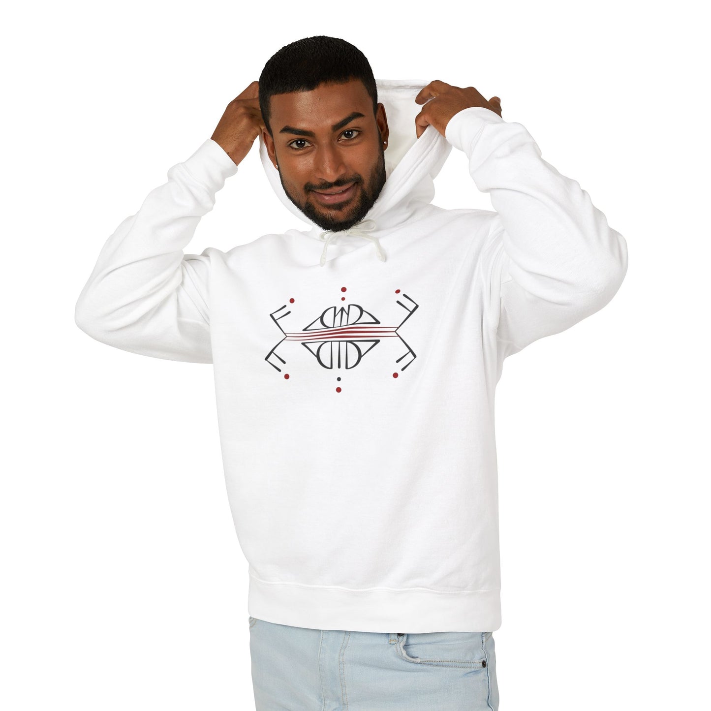Bonorial Minimalist Logo Hoodie — Lightweight Cream Hooded Sweatshirt