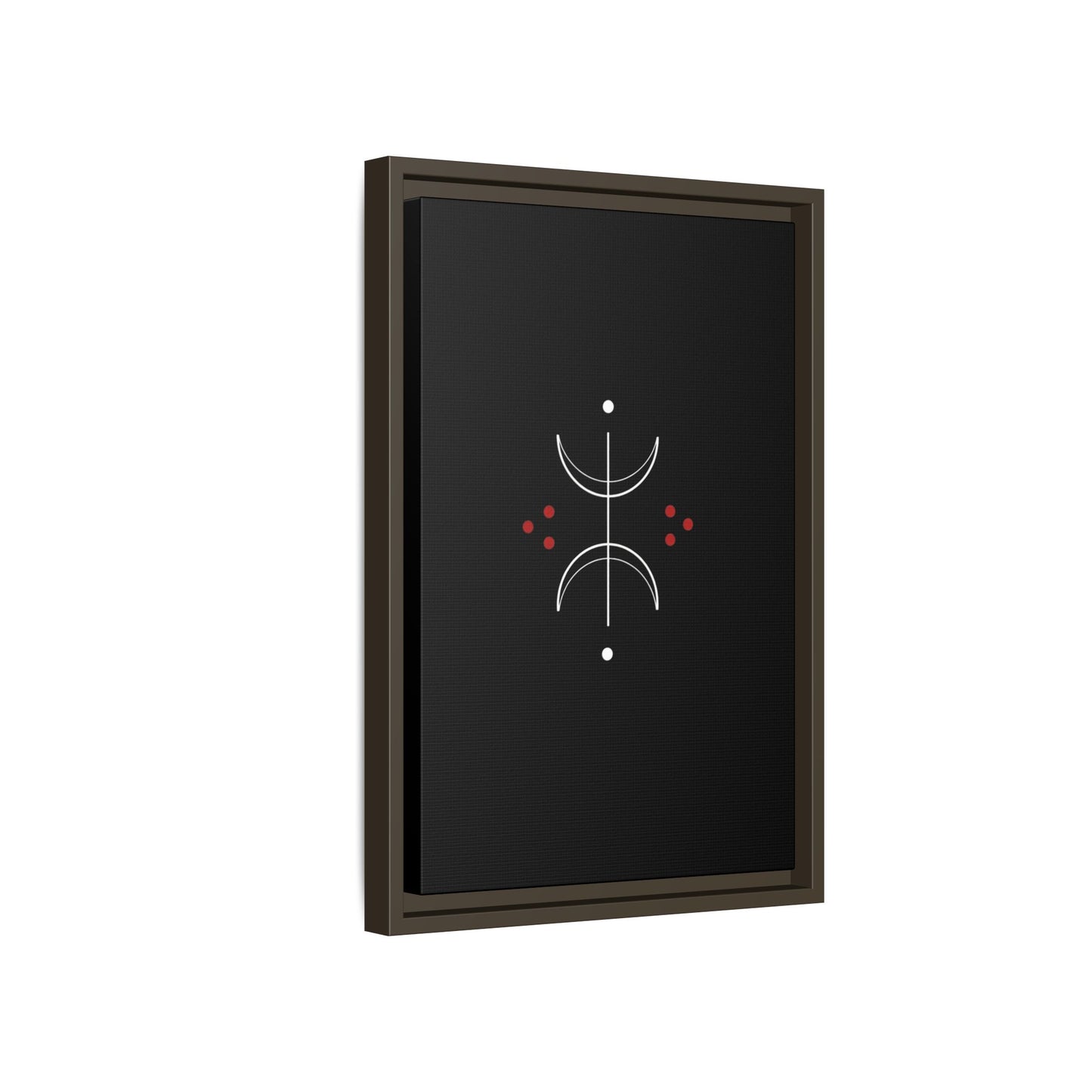 Minimalist Crescent Moon Wall Art — Matte Framed Canvas