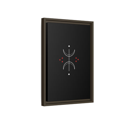 Minimalist Crescent Moon Wall Art — Matte Framed Canvas