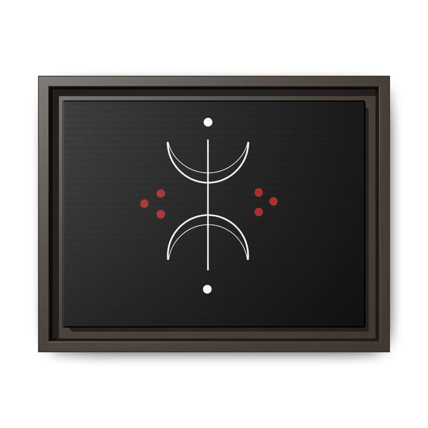Minimalist Crescent Moon Wall Art — Matte Framed Canvas