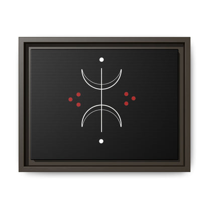 Minimalist Crescent Moon Wall Art — Matte Framed Canvas