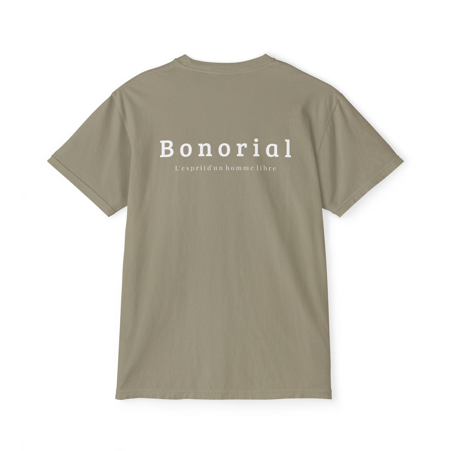 T-shirt à poche Bonorial — t-shirt teint en pièce à logo minimal