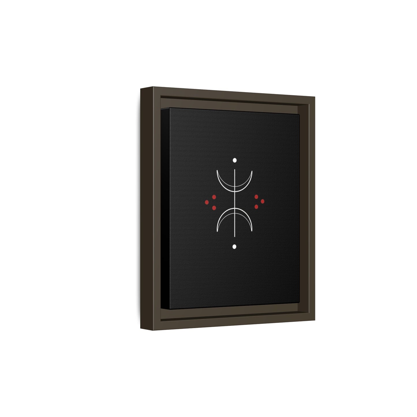 Minimalist Crescent Moon Wall Art — Matte Framed Canvas