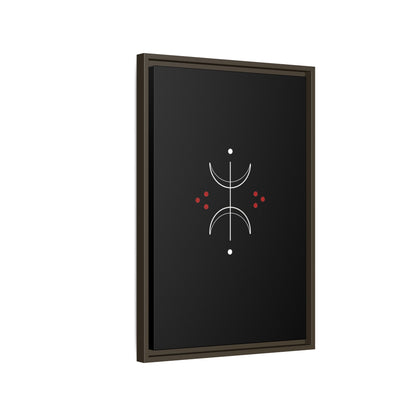 Minimalist Crescent Moon Wall Art — Matte Framed Canvas