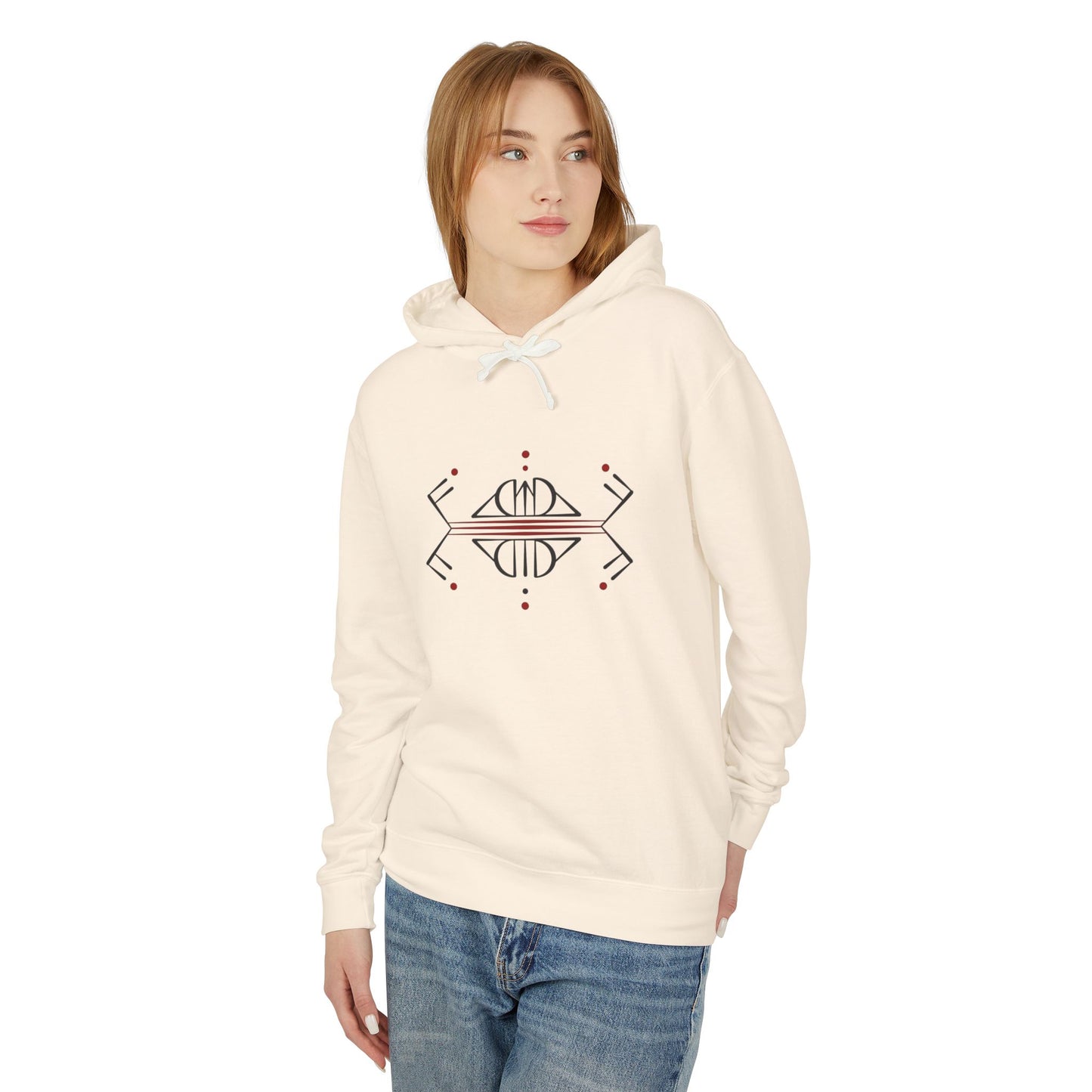 Bonorial Minimalist Logo Hoodie — Lightweight Cream Hooded Sweatshirt
