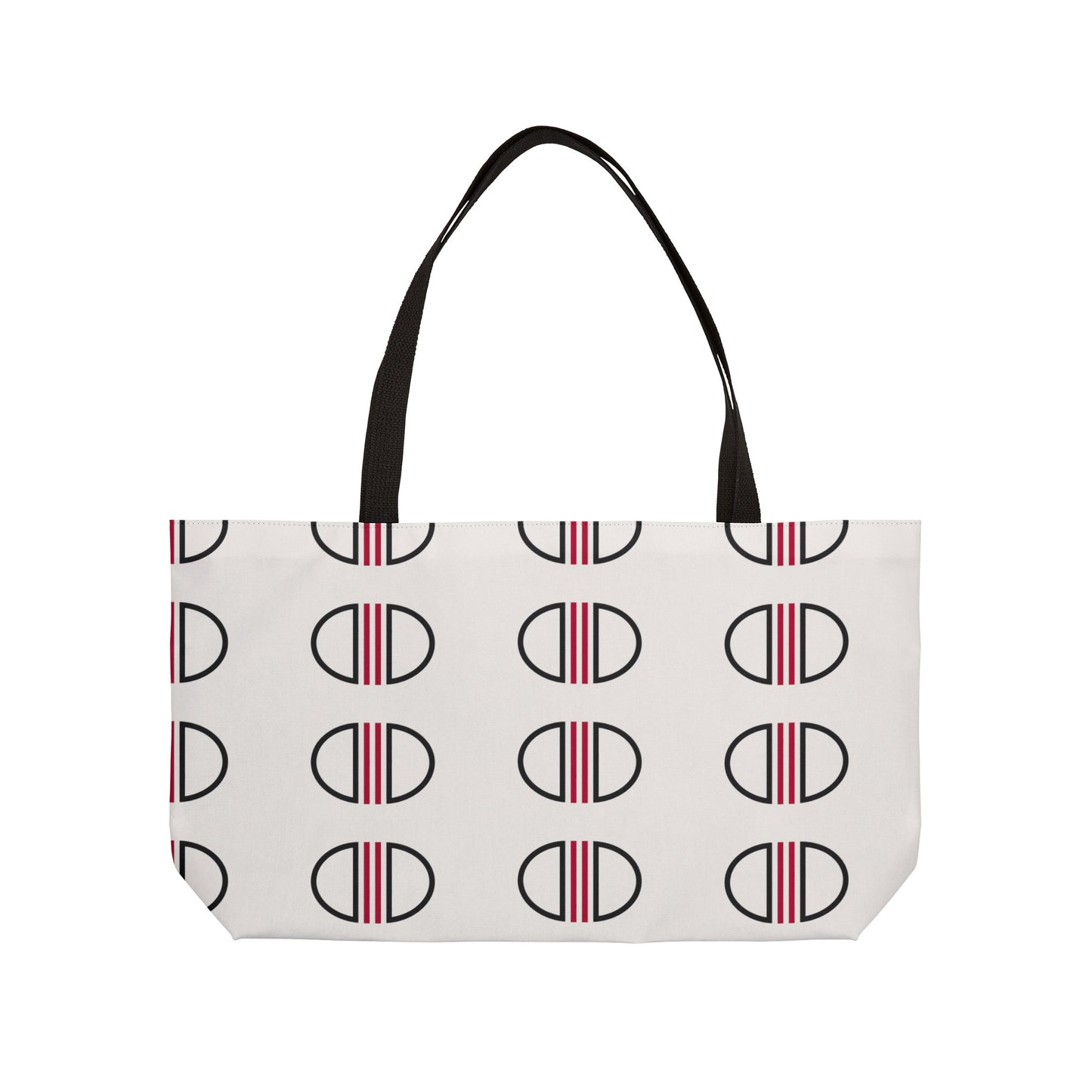 Sac cabas week-end à rayures monogrammées — Motif la lune