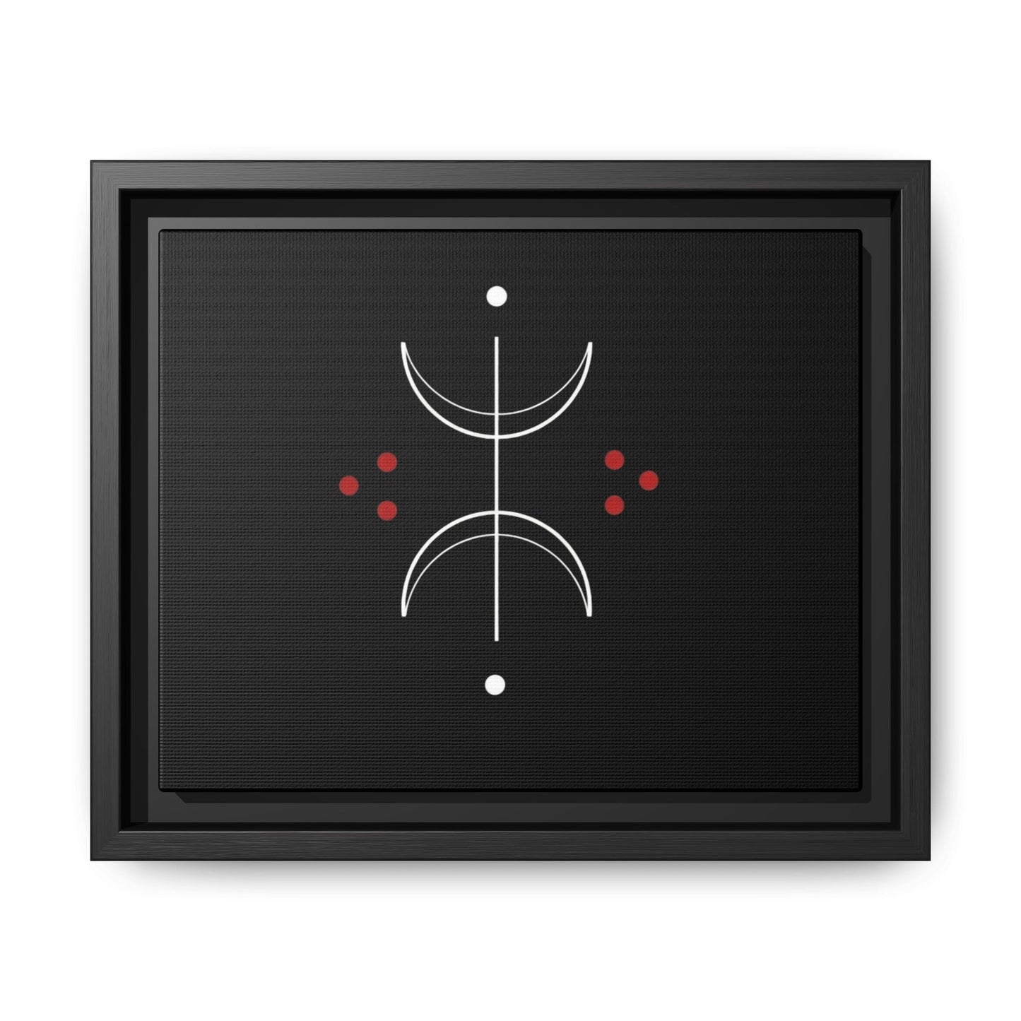 Minimalist Crescent Moon Wall Art — Matte Framed Canvas