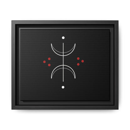 Minimalist Crescent Moon Wall Art — Matte Framed Canvas