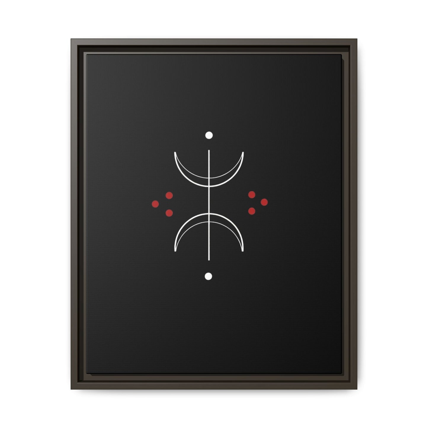 Minimalist Crescent Moon Wall Art — Matte Framed Canvas