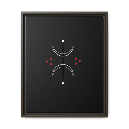 Minimalist Crescent Moon Wall Art — Matte Framed Canvas