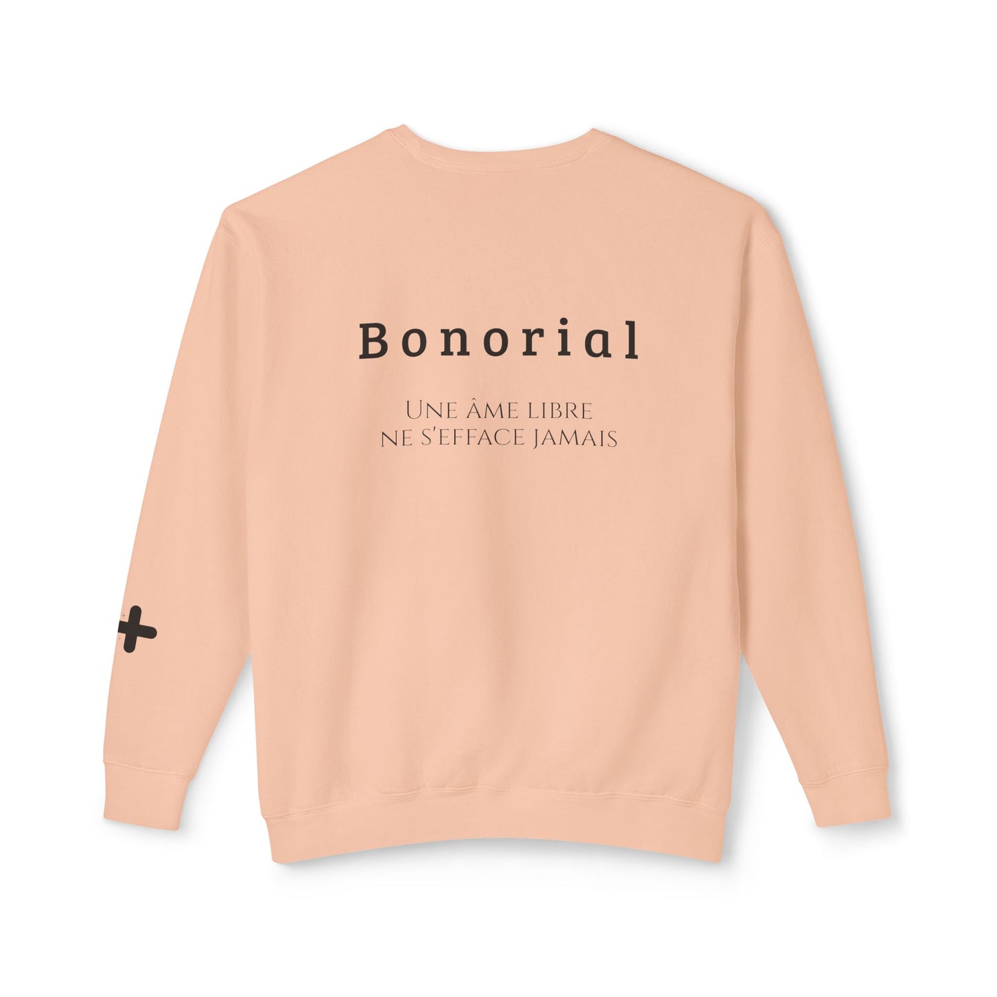Sweat-shirt à col rond à motif floral abstrait Bonorial