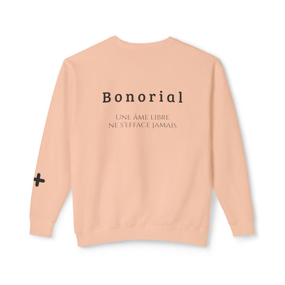 Sweat-shirt à col rond à motif floral abstrait Bonorial