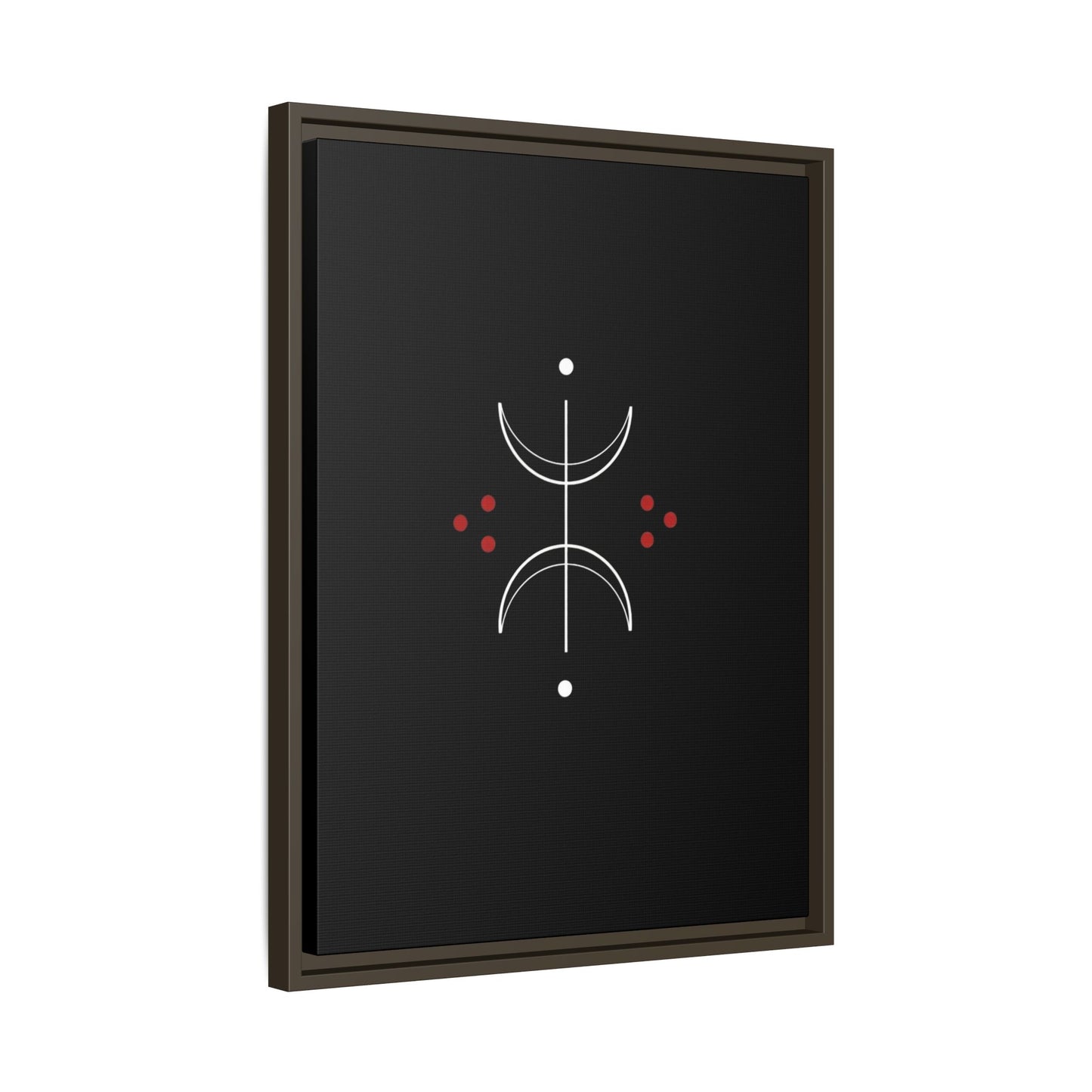 Minimalist Crescent Moon Wall Art — Matte Framed Canvas