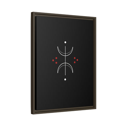 Minimalist Crescent Moon Wall Art — Matte Framed Canvas