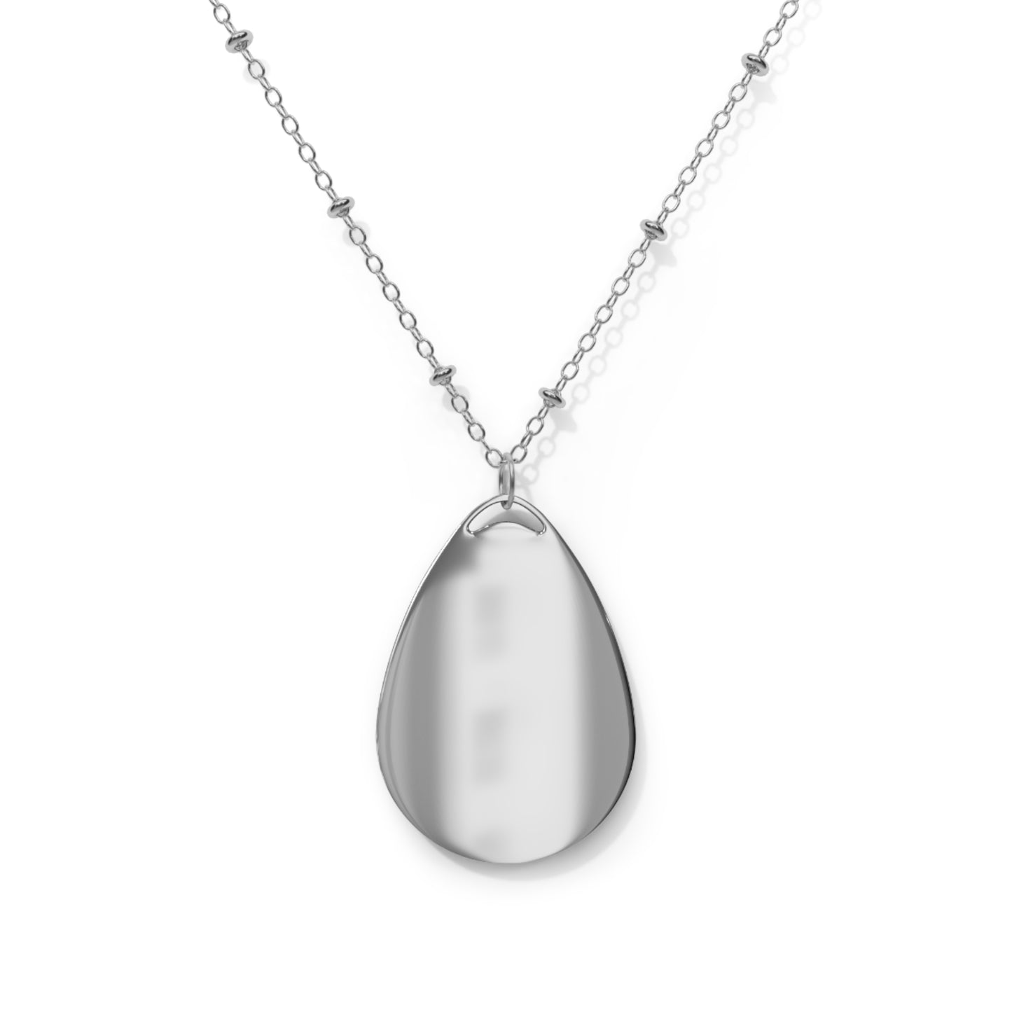Collier pendentif ovale — collier médaillon goutte géométrique bohème