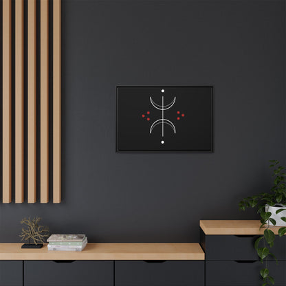 Minimalist Crescent Moon Wall Art — Matte Framed Canvas